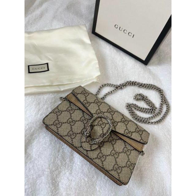 憧れの Gucci - 【極美品】GUCCI dionysus キャンバス スーパーミニ
