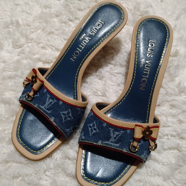 新作ウエア LOUIS VUITTON - LV デニム サンダル 36 ミュール - bscas.school