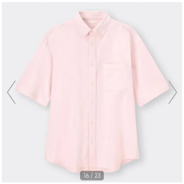 GU(ジーユー)のnacchan様★GUオックスフォードオーバーサイズシャツ(5分袖)  メンズS メンズのトップス(シャツ)の商品写真