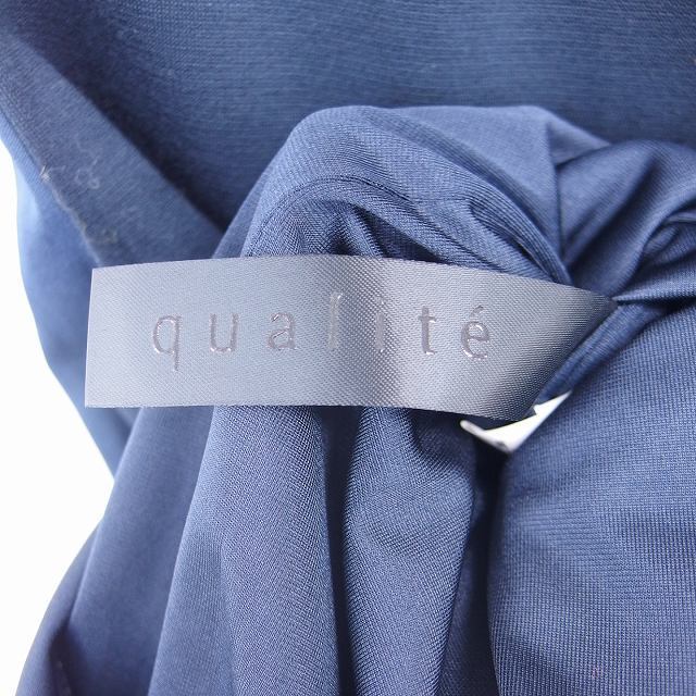 qualite(カリテ)のカリテ qualite ワンピース ひざ丈 ノースリーブ 2 ネイビー 紺 レディースのワンピース(ひざ丈ワンピース)の商品写真