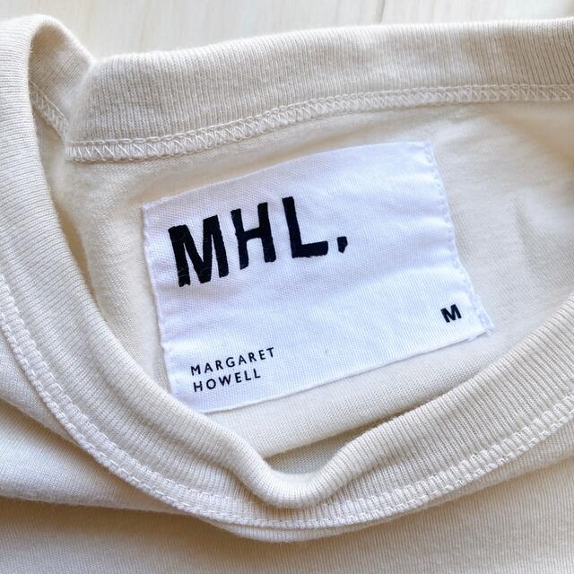 MARGARET HOWELL(マーガレットハウエル)のメンズ　MHL. Tシャツ　オフホワイト　マーガレットハウエル メンズのトップス(Tシャツ/カットソー(半袖/袖なし))の商品写真