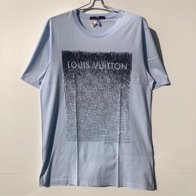 LOUIS VUITTON Ｔシャツ ルイヴィトン LV ペールブルー 美品 新作 50