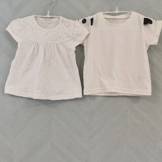 シマムラ(しまむら)の半袖　白Tシャツ　2枚セット　80 トップス(Ｔシャツ)