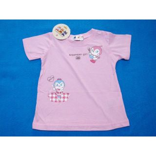 アンパンマン(アンパンマン)の新品　110cm　アンパンマン　2022いちごパフェ半袖Tシャツ　ピンク(Tシャツ/カットソー)