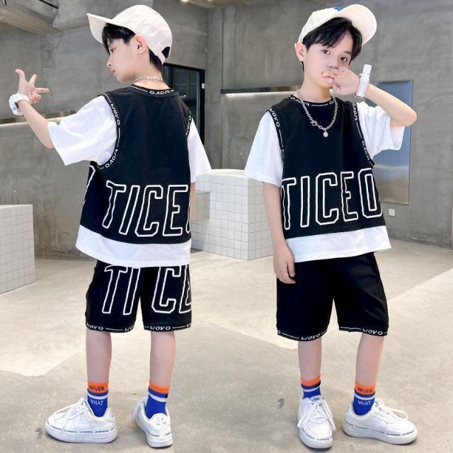 セットアップ レイヤード 160 トップス パンツ キッズ/ベビー/マタニティのキッズ服男の子用(90cm~)(その他)の商品写真