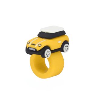 MINI ミニクーパー  トグルスイッチアクセ イエロー1個(車内アクセサリ)