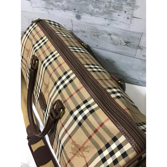 【状態良好】Burberrys ボストンバッグ ノバチェック ホースロゴ