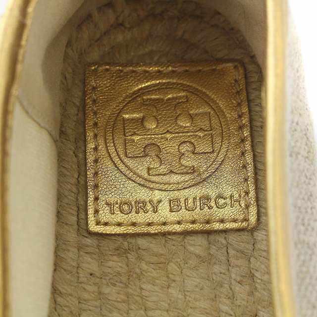 Tory Burch(トリーバーチ)のトリーバーチ スリッポン エスパドリーユ 7 24cm ベージュ ゴールド色 レディースの靴/シューズ(スニーカー)の商品写真