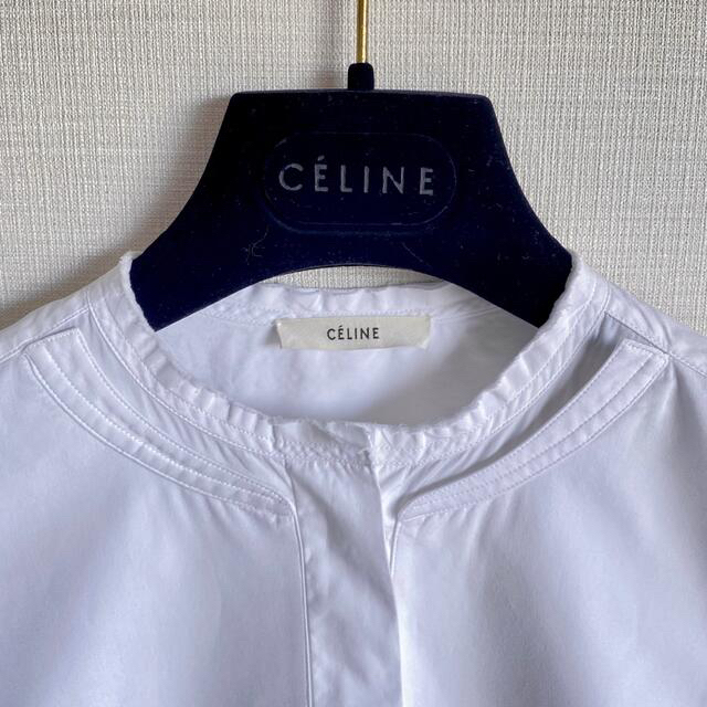 celine(セリーヌ)の★専用★タキシードシャツ　フィービー  タキシードブラウス　ノーカラー レディースのトップス(シャツ/ブラウス(長袖/七分))の商品写真