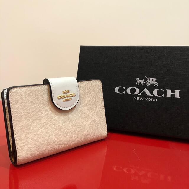COACH - 【新品訳あり】COACH コーチ シグネチャー 二つ折り財布の通販