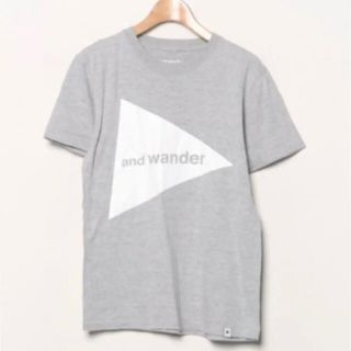 アンドワンダー(and wander)の★ and wnnder アンドワンダー 半袖Tシャツ グレー サイズ1(Tシャツ(半袖/袖なし))