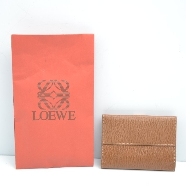 ????セール????LOEWE/ロエベ 折り畳み財布 ベージュブラウン