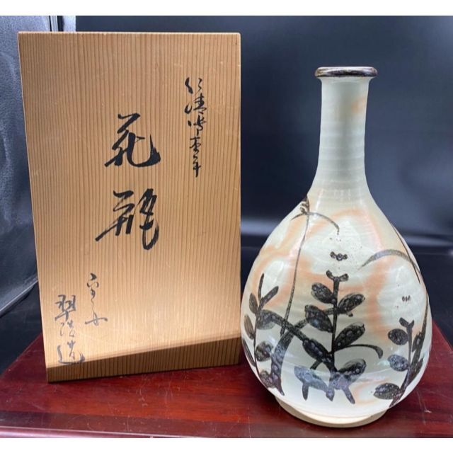 オールドノリタケ　朱地菊文　日陶 花瓶　高級陶器　華道具