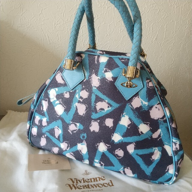 保存袋付きVivienne Westwood オーブ 総柄ヤスミン ハンドバッグ