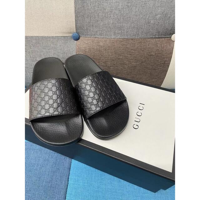 本格派ま！ Gucci グッチジュース グッチスリッパ 革スリッパ メンズ