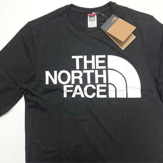 THE NORTH FACE(ザノースフェイス)の海外限定 ノースフェイス ビッグ ロゴ ロンＴ 長袖 Tシャツ ロゴT 黒 S メンズのトップス(Tシャツ/カットソー(七分/長袖))の商品写真