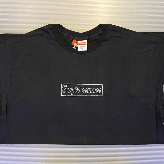 Supreme KAWS Chalk Logo Tee Black L