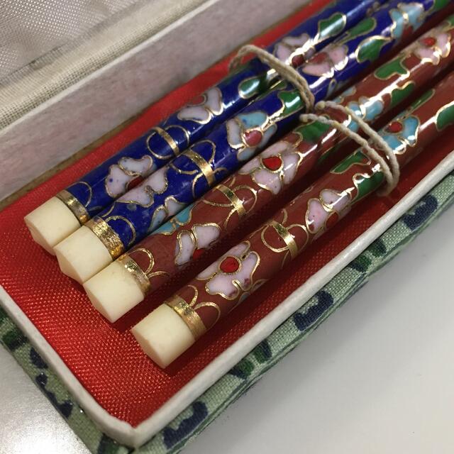 新品未使用】中国製 象牙風七宝焼 箸セット 夫婦箸 箱入りの通販 新品未使用】中国製 象牙風七宝焼 箸セット 夫婦箸 箱入りの通販