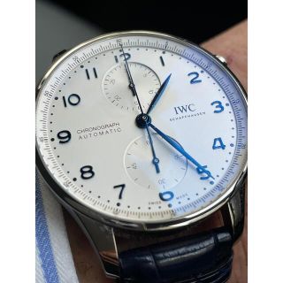 インターナショナルウォッチカンパニー(IWC)の6/25まで特価！ＩＷＣ　現行ポルトギーゼ 美品！クロノグラフ　(腕時計(アナログ))