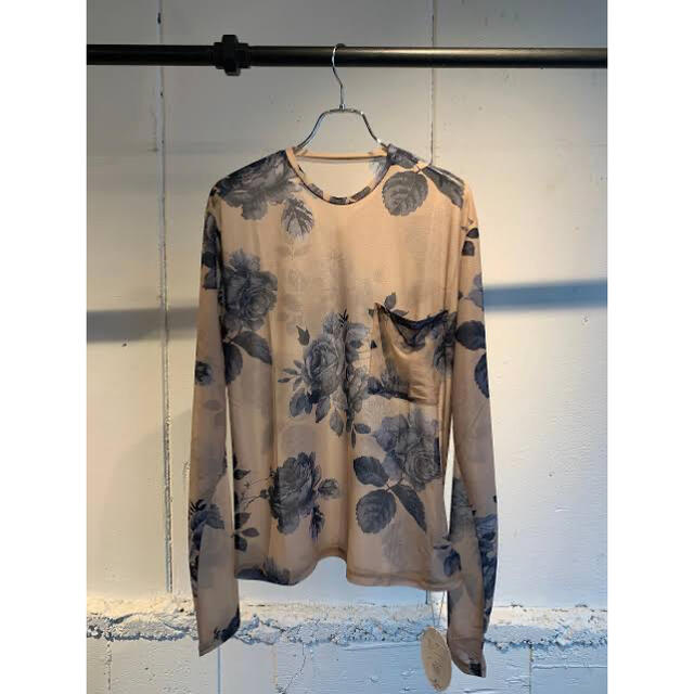 すずらん fumie tanaka print Tシャツ 花 シアー トップス シースルー