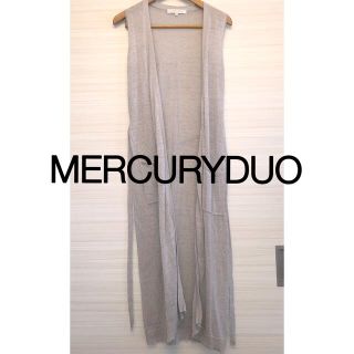 マーキュリーデュオ(MERCURYDUO)のMERCURYDUO グレー ノースリーブカーディガン(カーディガン)