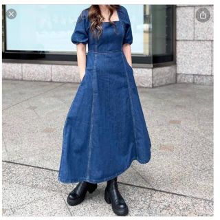 ザラ(ZARA)の完売品ZARA デニムワンピース　S(ロングワンピース/マキシワンピース)