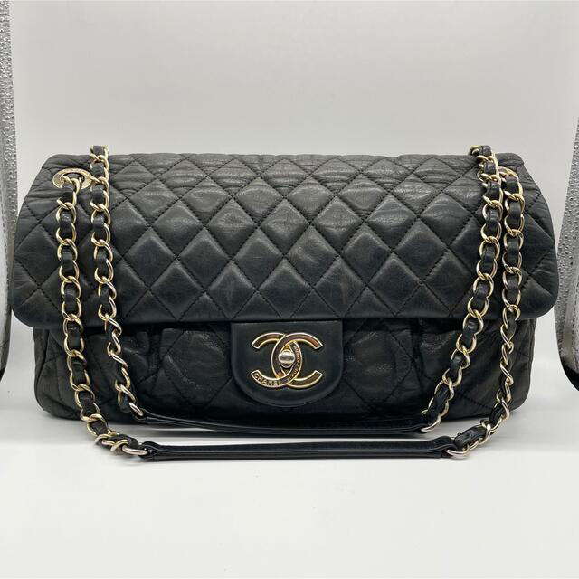 バッグ●CHANEL マトラッセ 31 RUE CAMBON ココマーク ブラック ●