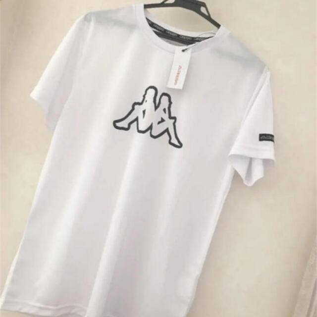 Kappa(カッパ)の新品❤Kappa ビッグロゴ 速乾性Tシャツ メンズL 白 メンズのトップス(Tシャツ/カットソー(半袖/袖なし))の商品写真