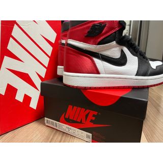 ナイキ(NIKE)のAIR JORDAN 1 SATIN BLACK TOE 24cm(スニーカー)