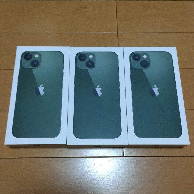 3台セット iPhone13 128GB simフリー green グリーン 緑