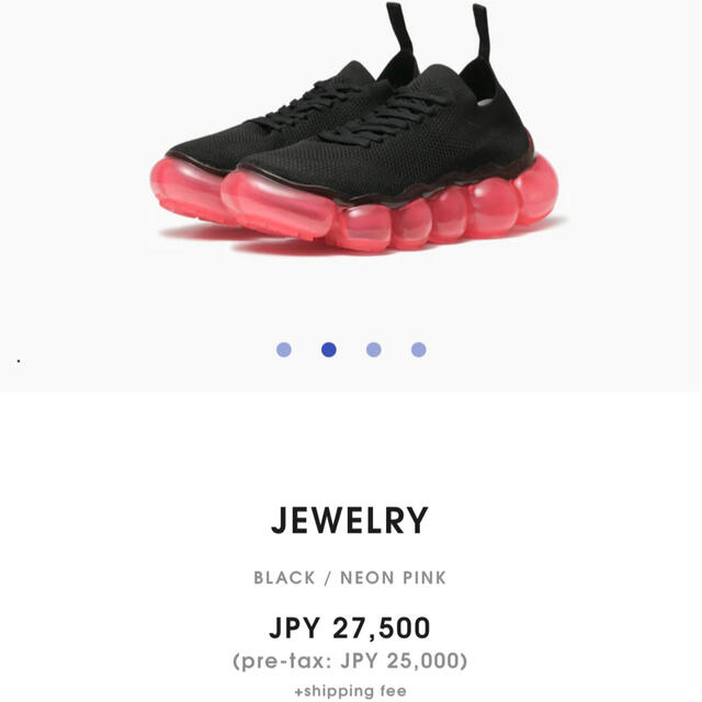 MIKIO SAKABE(ミキオサカベ)のgrounds JEWELRY black neon pink ミキオサカベ レディースの靴/シューズ(スニーカー)の商品写真