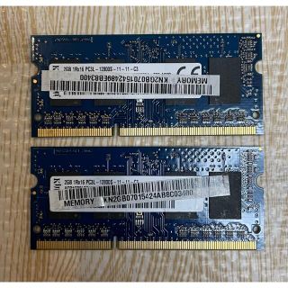 kingston PC3L-12800S DDR3 2GBX2枚 合計4GB(PCパーツ)