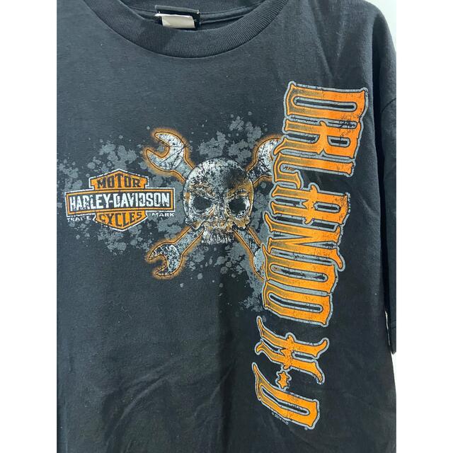 Harley Davidson(ハーレーダビッドソン)の【人気】ハーレーダビッドソン Tシャツ 黒T 古着 ドクロ ストリート メンズのトップス(Tシャツ/カットソー(半袖/袖なし))の商品写真
