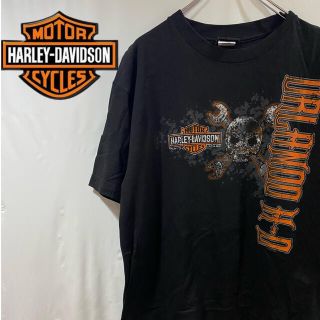 ハーレーダビッドソン(Harley Davidson)の【人気】ハーレーダビッドソン Tシャツ 黒T 古着 ドクロ ストリート(Tシャツ/カットソー(半袖/袖なし))