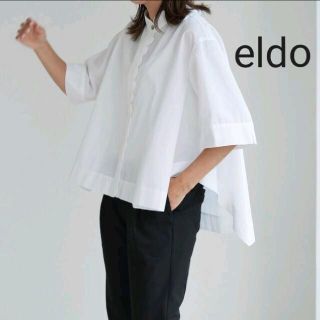 eldo 抗菌スカラップブラウス white ホワイト 白