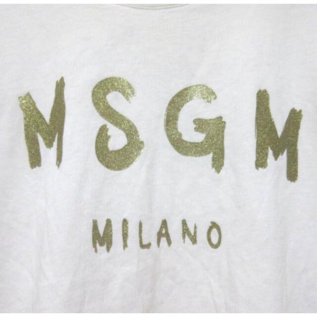 MSGM(エムエスジイエム)のエムエスジーエム MSGM tシャツ Ｔシャツ 半袖 ロゴプリント ホワイト S メンズのトップス(Tシャツ/カットソー(半袖/袖なし))の商品写真