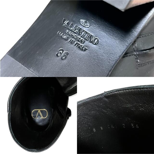 VALENTINO(ヴァレンティノ)のヴァレンティノ　VALENTINO  ブーツ　ブラック　Vロゴ　アンクルブーツ レディースの靴/シューズ(ブーツ)の商品写真