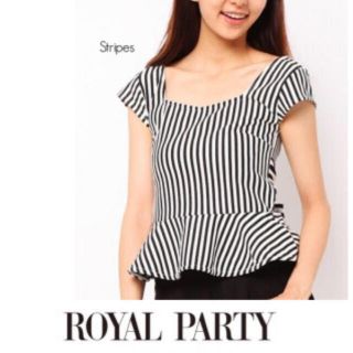 ロイヤルパーティー(ROYAL PARTY)の新品タグ付　ROYAL PARTY ペプラムトップス(カットソー(半袖/袖なし))