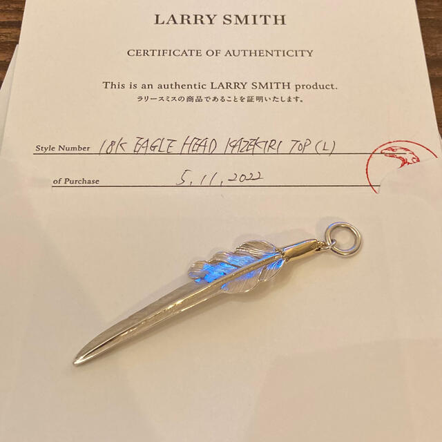 LARRY SMITH 18金 イーグルヘッド カゼキリフェザー L 直販割