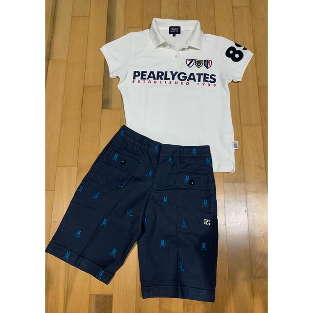 PEARLY GATES(パーリーゲイツ)のパーリーゲイツ　レディース ポロシャツ＆パンツ 0サイズ スポーツ/アウトドアのゴルフ(ウエア)の商品写真