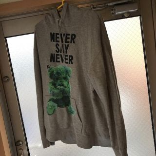 ミルクボーイ(MILKBOY)のMILKBOY NEVER SAY NEVER パーカー グレー Lサイズ (パーカー)