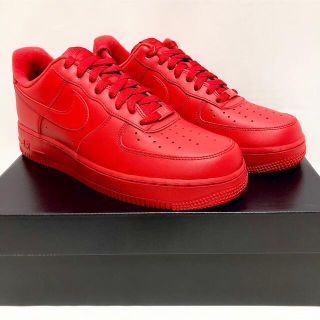 ナイキ(NIKE)のNIKE エア フォース 1 AIR FORCE ナイキ フォース1 赤 レッド(スニーカー)