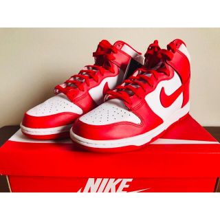 ナイキ(NIKE)の新品 NIKE DUNK HI RETRO RED 27.5センチ(スニーカー)