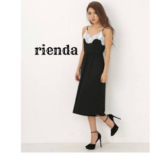 リエンダ(rienda)の大幅値下げ◆新品rienda胸元レースオールインワン(オールインワン)