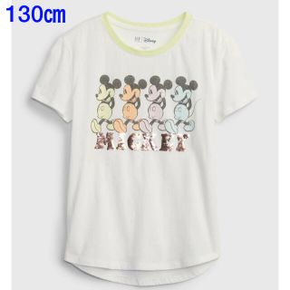 ギャップキッズ(GAP Kids)の『新品』GapKids×Disney 変身スパンコール 半袖Tシャツ 130㎝(Tシャツ/カットソー)