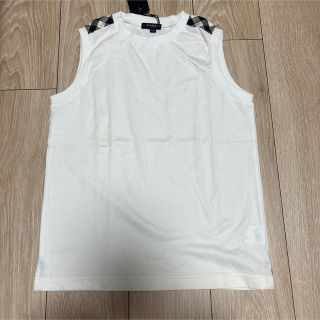 バーバリー(BURBERRY)のバーバリー　タンクトップ　白　140cm ノバチェック　三陽商会(Tシャツ/カットソー)