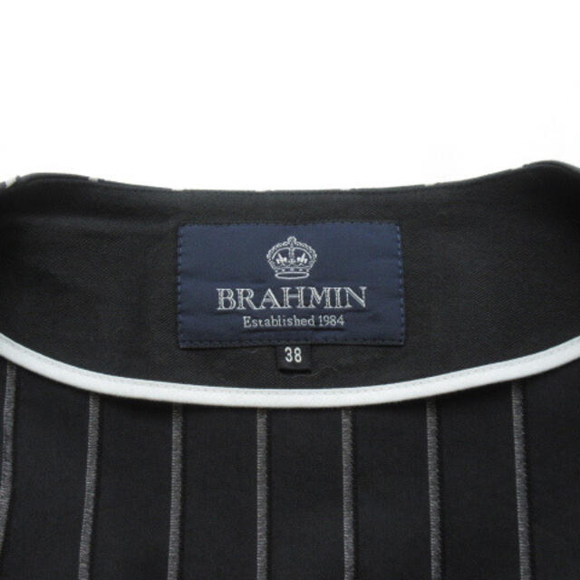 BRAHMIN(ブラーミン)のブラーミン BRAHMIN ジャケット ノーカラー ストライプ 38 レディースのジャケット/アウター(その他)の商品写真