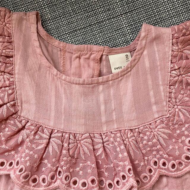 petit main(プティマイン)の【専用】petit main レースフリル付き トップス 110 キッズ/ベビー/マタニティのキッズ服女の子用(90cm~)(Tシャツ/カットソー)の商品写真