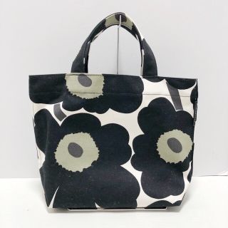 マリメッコ(marimekko)のマリメッコ トートバッグ - 白×黒×カーキ(トートバッグ)