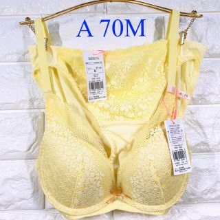 アモスタイル(AMO'S STYLE)の1アモスタイル  デイジーレース夢みるブラDeepVブラ＆ショーツセットA70M(ブラ&ショーツセット)